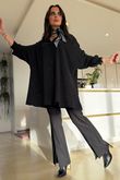 Stella Micro Stud Oversized Shirt Black